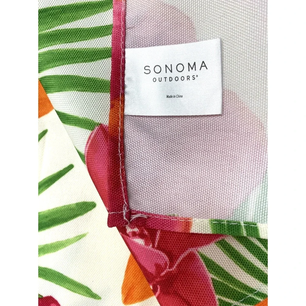 Tablecloth Tropical 60x84 Umbrella Indoor Outdoor Polyester Washable by Sonoma